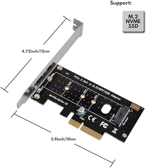 PCIe 3.0x4 to M.2 NVMe Converter FH/LP
